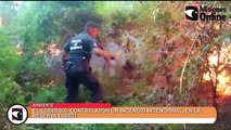 El Soberbio: Guardaparques, bomberos y policía controlaron un incendio intencional  en la reserva Yaboti