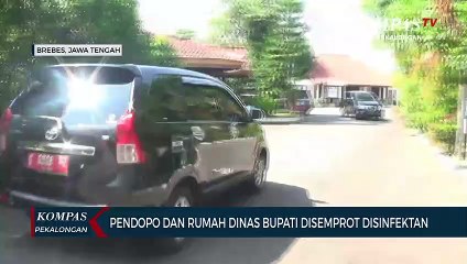 Pendopo dan Rumah Dinas Bupati Disemprot Disinfektan