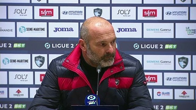 J11 Ligue 2 BKT - La réaction de P.Dupraz après Le Havre AC 1-2 SMCaen