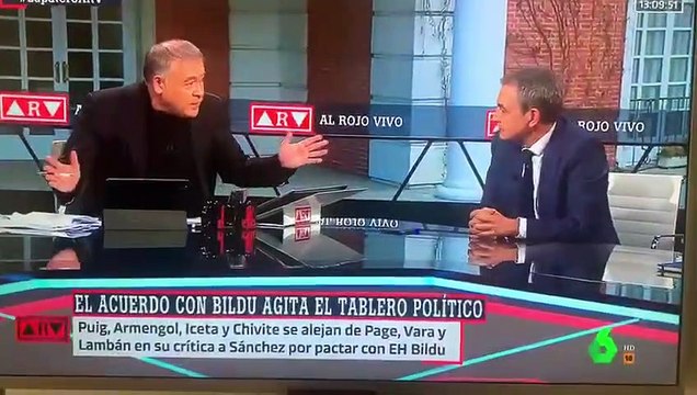 Que dice el miserable de Zapatero que nunca ha escuchado a Pedro Sánchez decir que no fuera a pactar con Bildu.