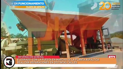 Eldorado con la puesta en marcha de la Planta Asfáltica realizan reparaciones en distintas calles