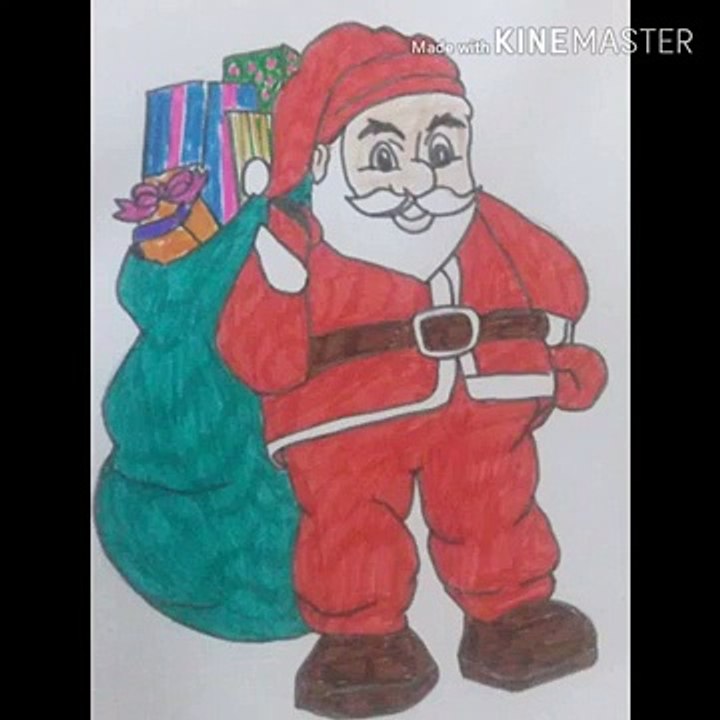 How To Draw Senta Clause Easy Step by Step