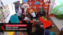 Anak-anak Pengungsi Lereng Merapi Dapat Pembelajaran dari Relawan di Posko Pengungsian