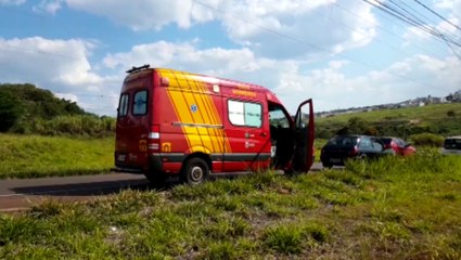 Motociclista é socorrido após acidente no Bairro Parque Verde