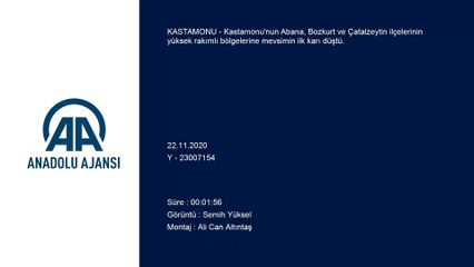 KASTAMONU - Mevsimin ilk karı düştü