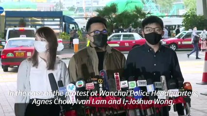 Joshua Wong says will plead guilty at Hong Kong protest trial