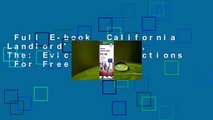 Full E-book  California Landlord's Law Book, The: Evictions: Evictions  For Free