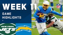 Jets vs. Chargers Week 11 Highlights | NFL 2020