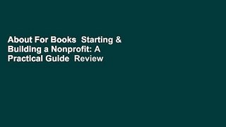 About For Books  Starting & Building a Nonprofit: A Practical Guide  Review