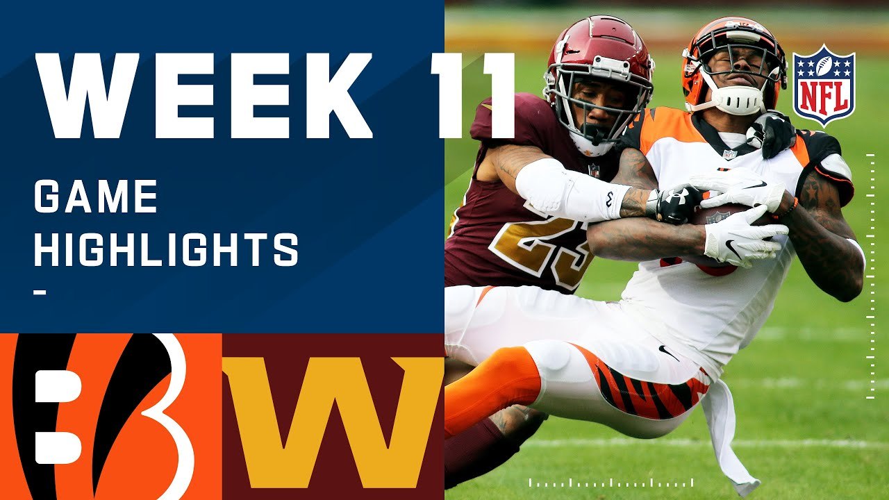 Bengals vs. Washington Football Team Week 11 Highlights | NFL 2020