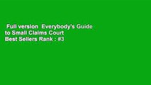 Full version  Everybody's Guide to Small Claims Court  Best Sellers Rank : #3