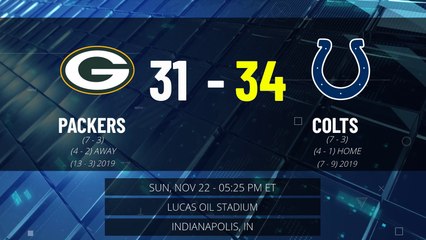 Packers @ Colts Game Recap for SUN, NOV 22 - 05:25 PM ET EST