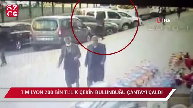 İçinde 1 milyon 200 bin liralık çekin bulunduğu çantayı çalıp kayıplara karıştılar