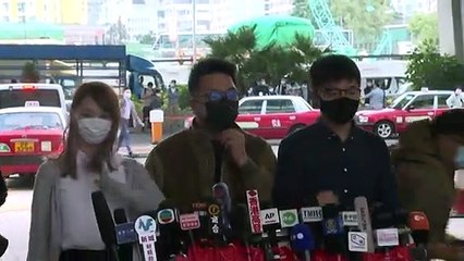 Hong Kong activists including Joshua Wong in custody after guilty protest plea