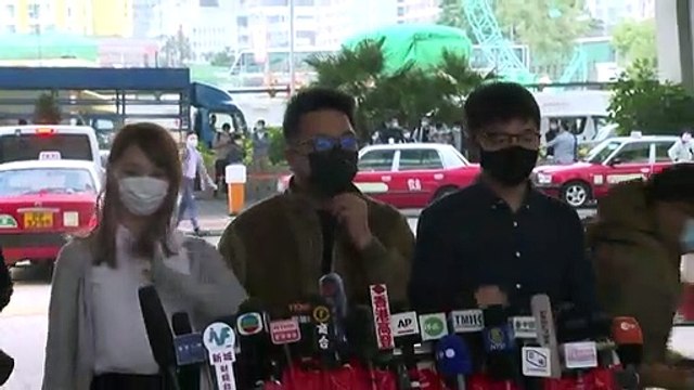 Hong Kong activists including Joshua Wong in custody after guilty protest plea
