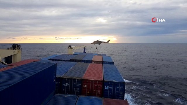 Türk gemisine hukuk dışı arama kamerada