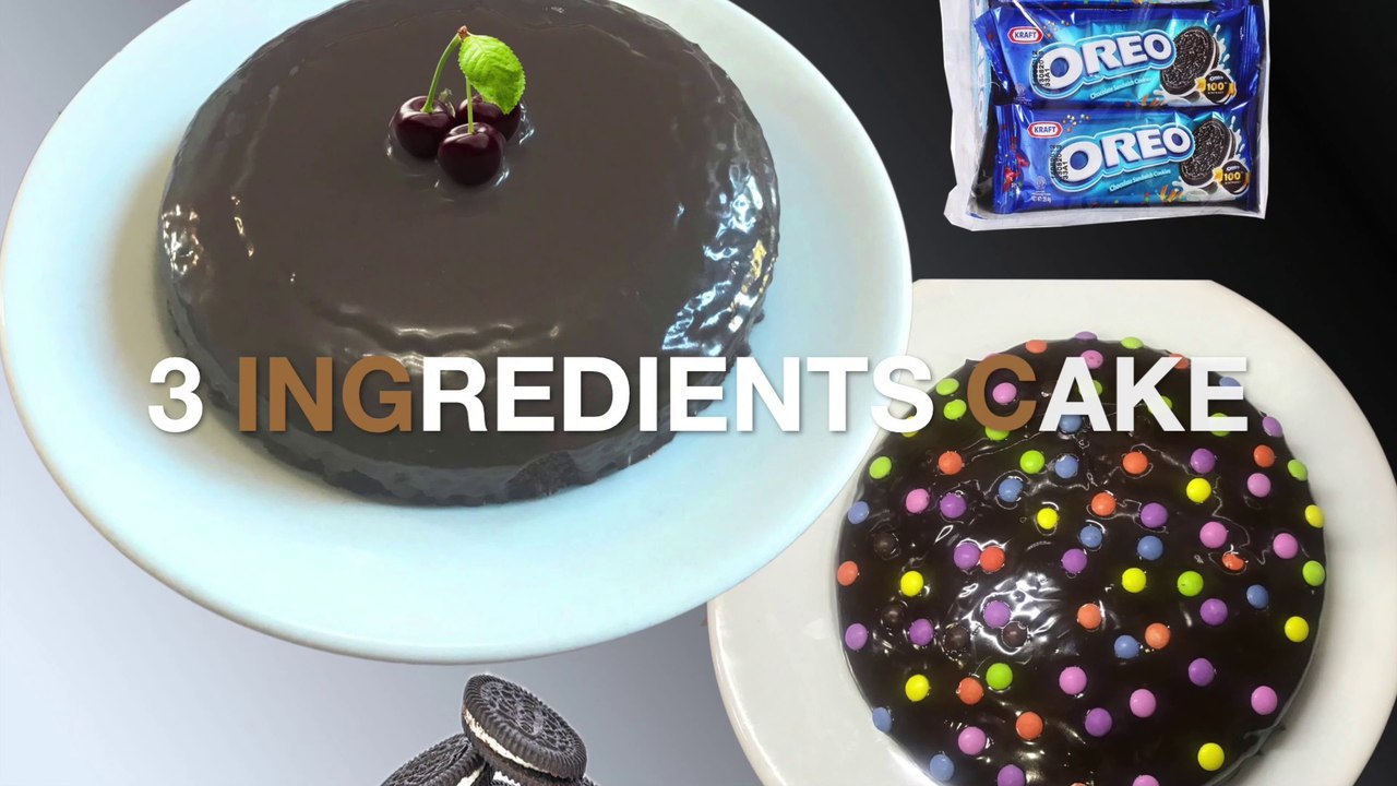 Quick Cake Recipe | 3 Ingredients Cake | Oreo Cookies Cake | Chocolate Ganache Recipe