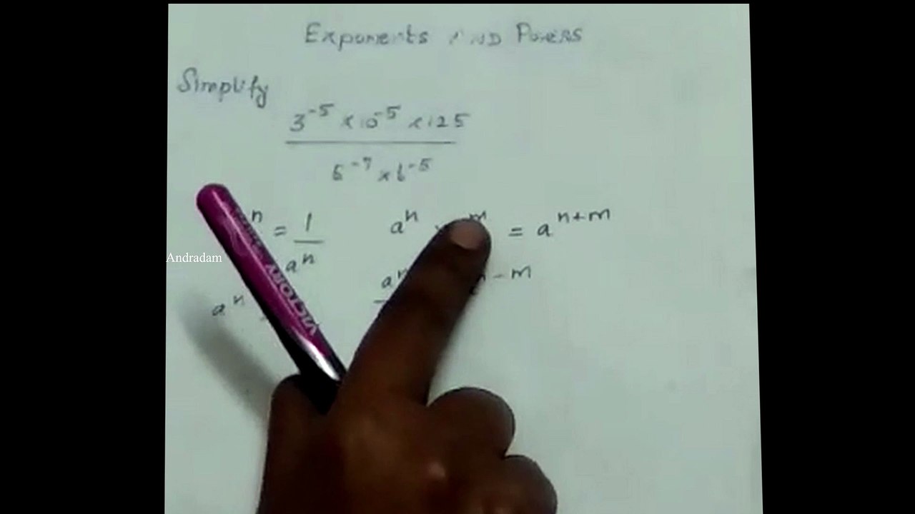 How to simplify the given equation in EXPONENTS AND POWERS |Tamil | தமிழில்