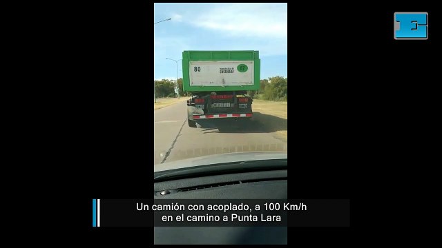 Filman a un camión con acoplado circulando a 100 Km/h por diagonal 74, camino a Punta Lara