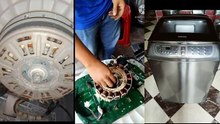 10.تركيب جيربكس غساله سامسونج 18كليو دفع مباشر انفرتر Gebrex installation of a Samsung washing machine