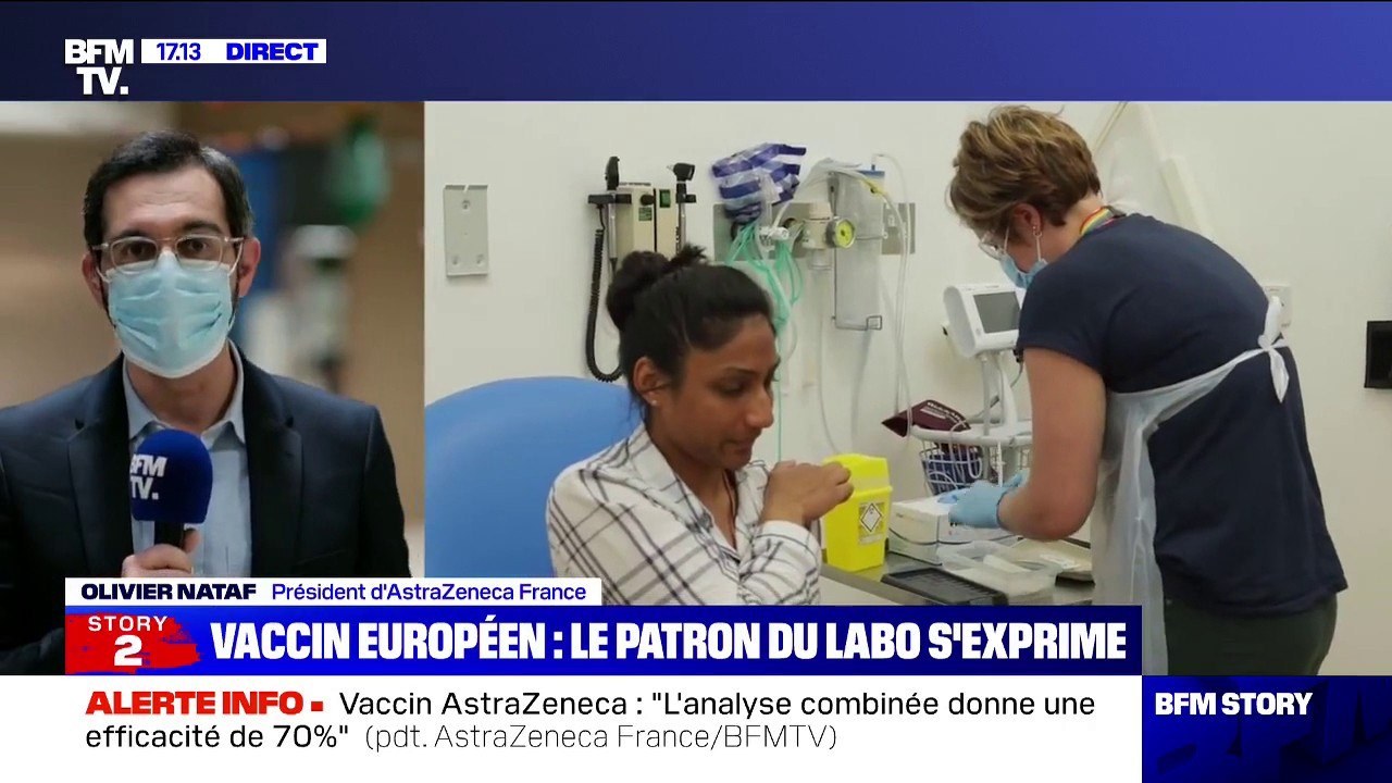 Vaccin AstraZeneca: "À l'injection du vaccin, le système immunitaire se met en marche" assure son président Olivier Nataf