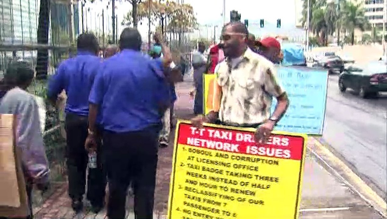 Taxi Drivers' Protest in Front Parliament