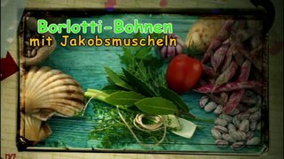 Borlotti Bohnen mit Jakobsmuscheln