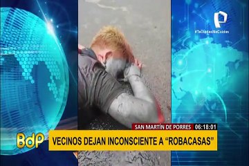 SMP: vecinos casi linchan y dejan inconsciente a 'robacasas' tras sorprenderlo en pleno delito