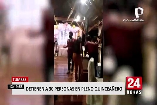 Tumbes: más de 30 invitados de quinceañero fueron detenidos por infringir normas sanitarias