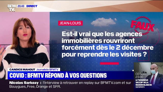 Est-il vrai que les agences immobilières rouvriront dès le 2 décembre? - BFMTV répond à vos questions