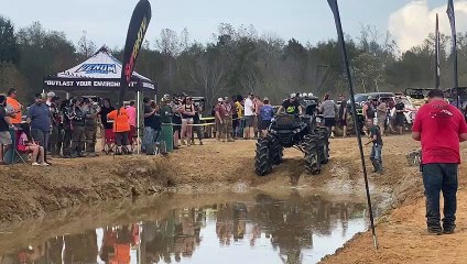 Big Outlander Goes Airborne from Mud Puddle