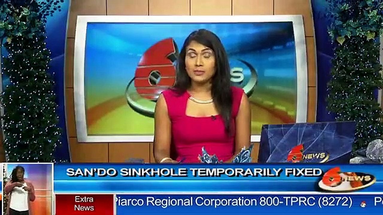 San Fernando sinkhole temporarily fixed