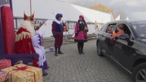 Dutch kids meet St Nicholas at drive-in holiday event amid Covid-19 social-distancing rules