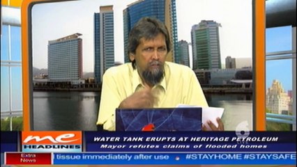 Water tank erupts at Heritage Petroleum