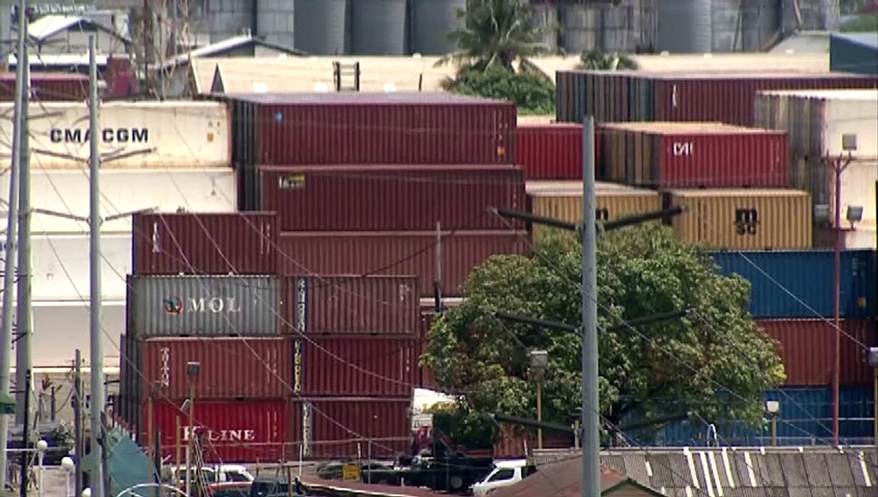Port Worker Protest Over Wages And  Conditions