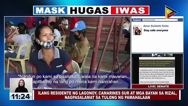 Ilang residente ng Lagonoy, Camarines Sur at mga bayan sa Rizal, nagpasalamat sa tulong ng pamahalaan Para sa latest updates tungkol sa bagyong #UlyssesPH, i-follow lang ang aming official social media accounts: FB: facebook.com/PTVph YouTub