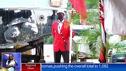 National Flag-Bearer Hubert Peter Diaz is handing over the flag-bearing duties.