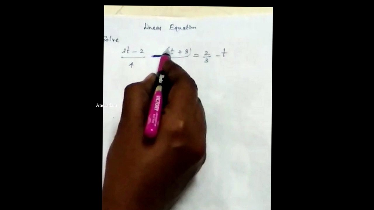 How to solve the given Equation using Linear Equation method