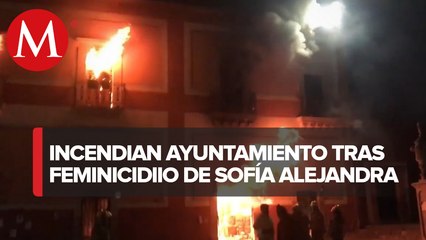 Incendian ayuntamiento de Fresnillo por el secuestro y asesinato de la niña Sofía
