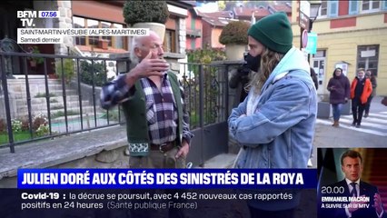 Julien Doré était ce week-end aux côtés des sinistrés de la Roya