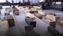Sarcófagos e estátuas  de 2500 anos descobertos recentemente no Egito