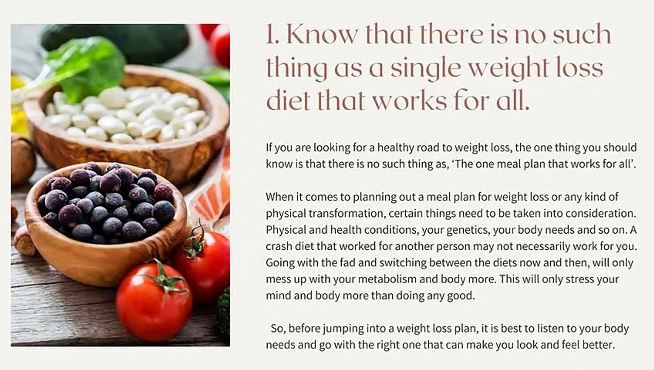 Healthy tips to choose the right weight loss meal plan that works for you