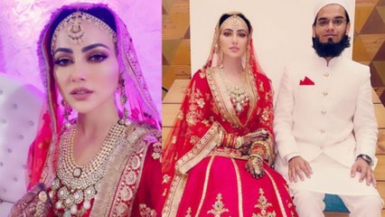 Sana Khan ने शेयर किया अपना वलीमा लुक, फैंस ने की चांद से तुलना | FilmiBeat