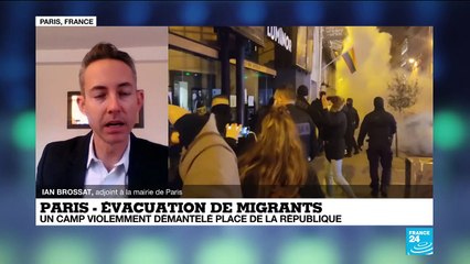 Campement de migrants démantelé: "une honte pour la République" selon Ian Brossat