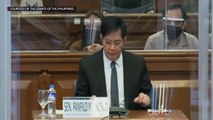 Bayan Muna Representative Carlos Zarate at the Senate hearing on red-tagging