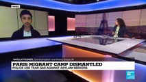 Paris migrant camp dismantled: Police used tear gas against asylum seekers