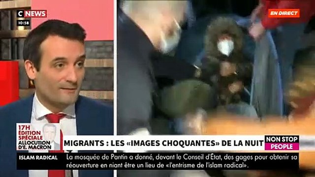 Evacuation de migrants à Paris - Accrochage ce matin en direct dans Morandini Live sur CNews entre Eduardo Rihan Cypel et Florian Philippot - VIDEO