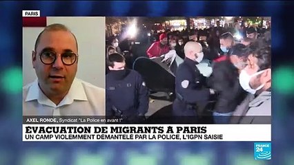 Évacuation controversée de migrants: des policiers "un petit peu à cran" selon un syndicat de police