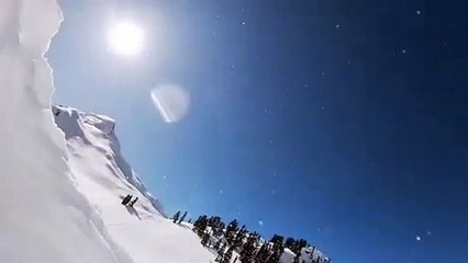 Snowmobile Jump Doesn't Go to Plan