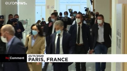 ویدئوی نیکلا سارکوزی در دادگاه به اتهام اعمال نفوذ غیرقانونی